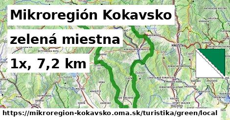 Mikroregión Kokavsko Turistické trasy zelená miestna