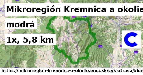 Mikroregión Kremnica a okolie Cyklotrasy modrá mtb