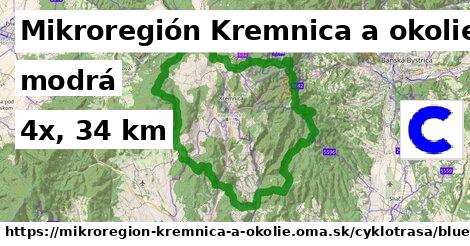 Mikroregión Kremnica a okolie Cyklotrasy modrá 
