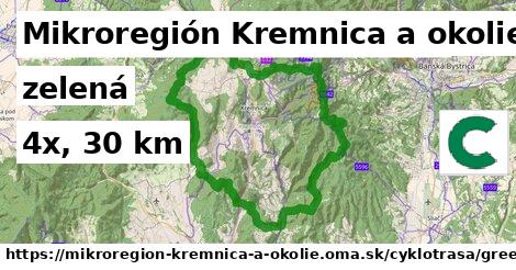 Mikroregión Kremnica a okolie Cyklotrasy zelená bicycle