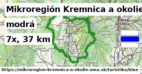 Mikroregión Kremnica a okolie Turistické trasy modrá 