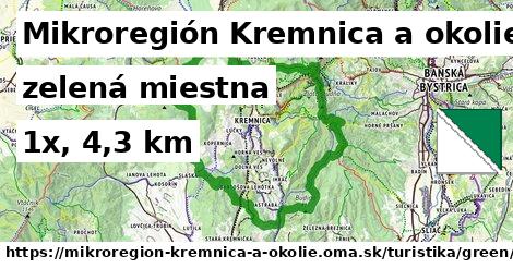 Mikroregión Kremnica a okolie Turistické trasy zelená miestna