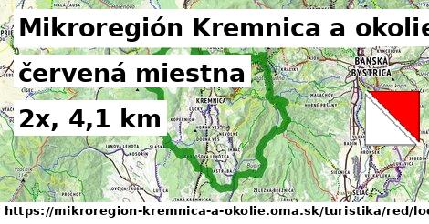 Mikroregión Kremnica a okolie Turistické trasy červená miestna