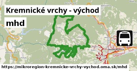 Kremnické vrchy - východ Doprava  