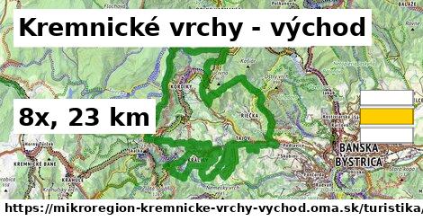 Kremnické vrchy - východ Turistické trasy iná 