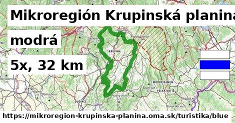 Mikroregión Krupinská planina Turistické trasy modrá 