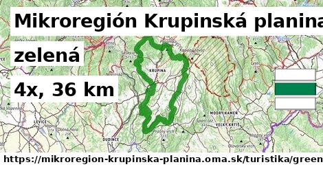 Mikroregión Krupinská planina Turistické trasy zelená 