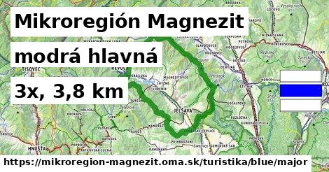 Mikroregión Magnezit Turistické trasy modrá hlavná