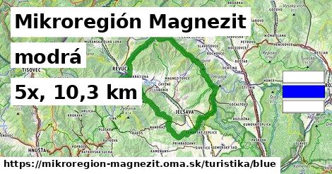 Mikroregión Magnezit Turistické trasy modrá 