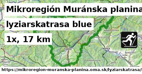 Mikroregión Muránska planina Lyžiarske trasy modrá 
