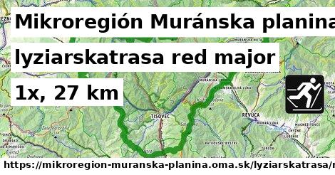 Mikroregión Muránska planina Lyžiarske trasy červená hlavná