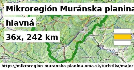 Mikroregión Muránska planina Turistické trasy hlavná 