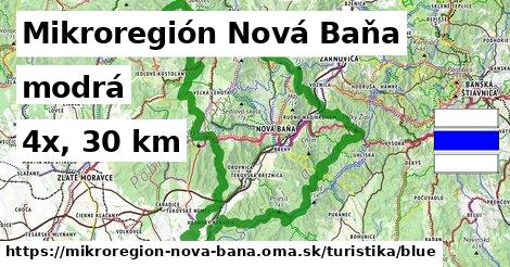 Mikroregión Nová Baňa Turistické trasy modrá 