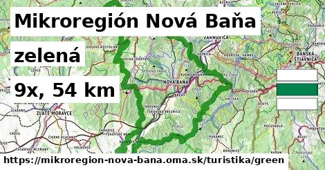 Mikroregión Nová Baňa Turistické trasy zelená 