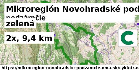 Mikroregión Novohradské podzámčie Cyklotrasy zelená bicycle