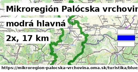 Mikroregión Palócska vrchovina Turistické trasy modrá hlavná