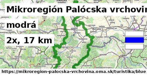 Mikroregión Palócska vrchovina Turistické trasy modrá 