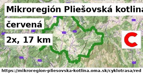 Mikroregión Pliešovská kotlina Cyklotrasy červená 