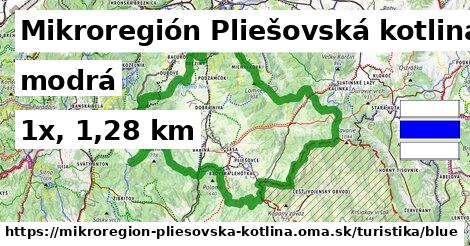 Mikroregión Pliešovská kotlina Turistické trasy modrá 