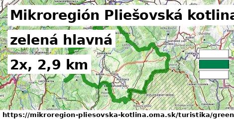 Mikroregión Pliešovská kotlina Turistické trasy zelená hlavná