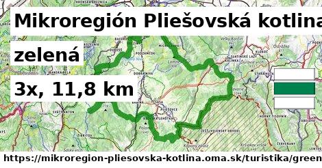 Mikroregión Pliešovská kotlina Turistické trasy zelená 
