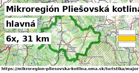 Mikroregión Pliešovská kotlina Turistické trasy hlavná 