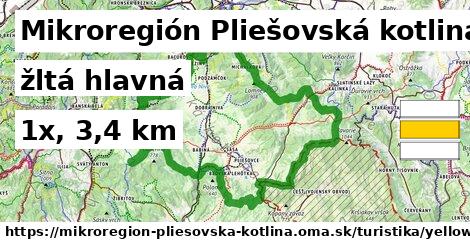 Mikroregión Pliešovská kotlina Turistické trasy žltá hlavná