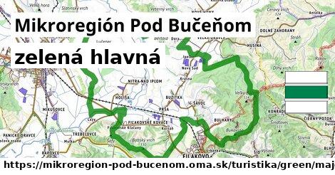 Mikroregión Pod Bučeňom Turistické trasy zelená hlavná