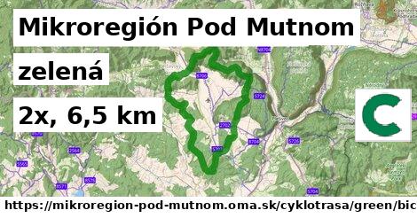 Mikroregión Pod Mutnom Cyklotrasy zelená bicycle