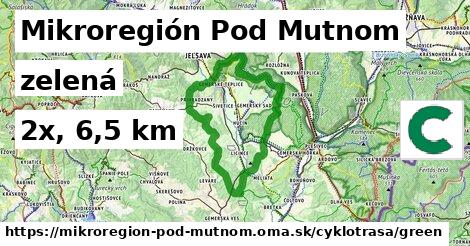 Mikroregión Pod Mutnom Cyklotrasy zelená 