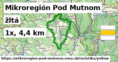 Mikroregión Pod Mutnom Turistické trasy žltá 