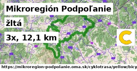 Mikroregión Podpoľanie Cyklotrasy žltá bicycle