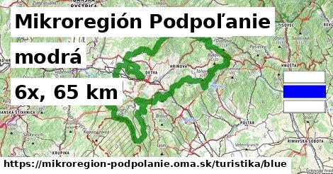 Mikroregión Podpoľanie Turistické trasy modrá 