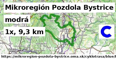 Mikroregión Pozdola Bystrice Cyklotrasy modrá bicycle