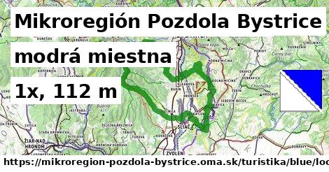 Mikroregión Pozdola Bystrice Turistické trasy modrá miestna