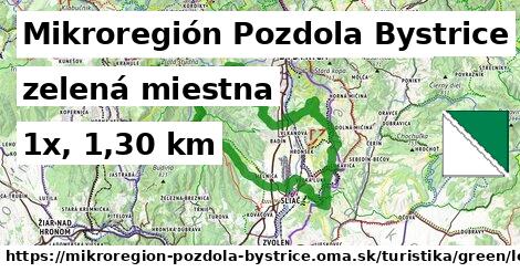 Mikroregión Pozdola Bystrice Turistické trasy zelená miestna