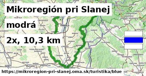 Mikroregión pri Slanej Turistické trasy modrá 