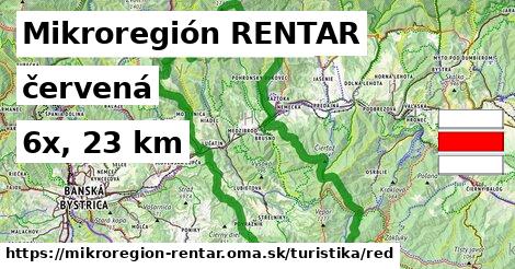 Mikroregión RENTAR Turistické trasy červená 