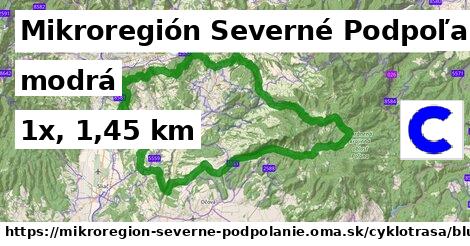 Mikroregión Severné Podpoľanie Cyklotrasy modrá bicycle