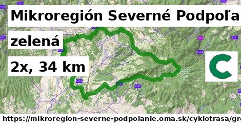 Mikroregión Severné Podpoľanie Cyklotrasy zelená bicycle