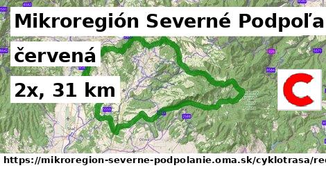 Mikroregión Severné Podpoľanie Cyklotrasy červená 