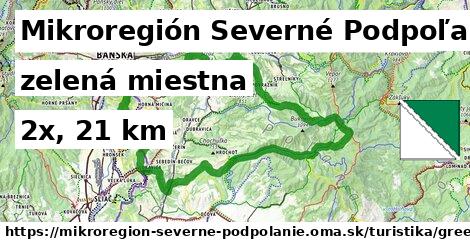 Mikroregión Severné Podpoľanie Turistické trasy zelená miestna