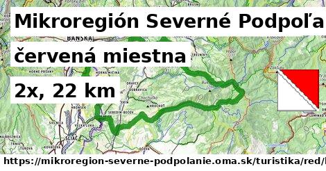 Mikroregión Severné Podpoľanie Turistické trasy červená miestna