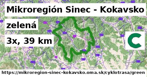 Mikroregión Sinec - Kokavsko Cyklotrasy zelená 