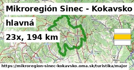 Mikroregión Sinec - Kokavsko Turistické trasy hlavná 