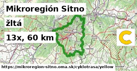 Mikroregión Sitno Cyklotrasy žltá 