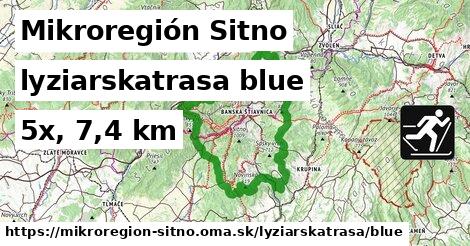 Mikroregión Sitno Lyžiarske trasy modrá 