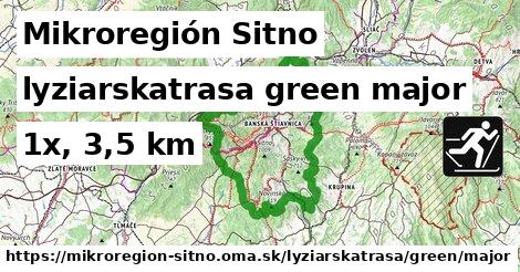 Mikroregión Sitno Lyžiarske trasy zelená hlavná