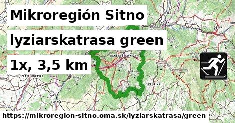 Mikroregión Sitno Lyžiarske trasy zelená 