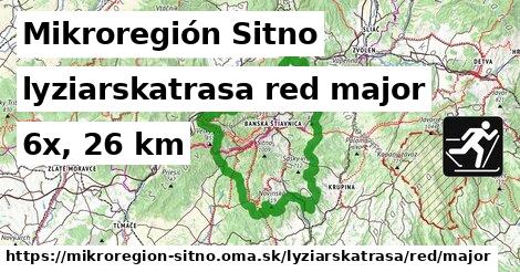 Mikroregión Sitno Lyžiarske trasy červená hlavná